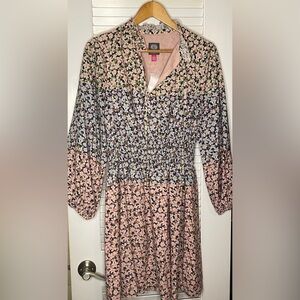 Vince Camuto Floral Long Sleeve Dress